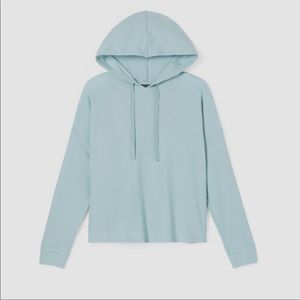 Eileen Fisher Cozy Waffle Knit Hooded Top